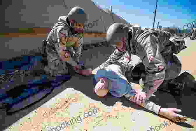 A Team Of Soldiers Practicing Tactical Combat Casualty Care Techniques Tactical Combat Casualty Care And Wound Treatment