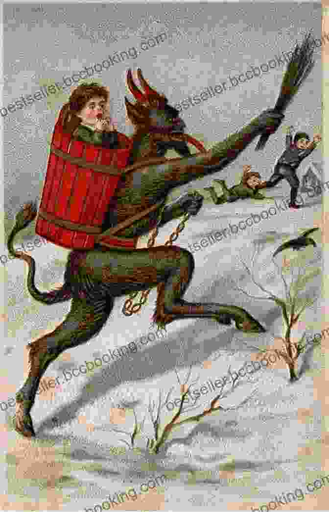 An Ominous Depiction Of Krampus, A Mythical Horned Figure With A Menacing Expression The Christmas Curse Of Krampus