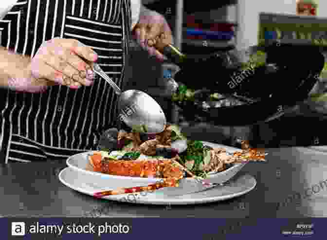 Chef Preparing A Delectable Seafood Dish In A Berlin Restaurant, With Fresh Ingredients And Vibrant Colors, Against A Backdrop Of A Cozy Dining Room. A Walking Tour Of Berlin Maryland (Look Up America Series)