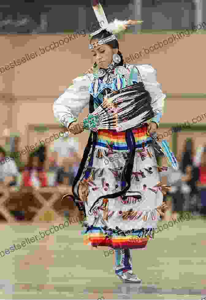 Cherokee Dancers In Full Regalia Performing A Ceremonial Dance Cherokee Dance: Ceremonial Dances Dance Regalia