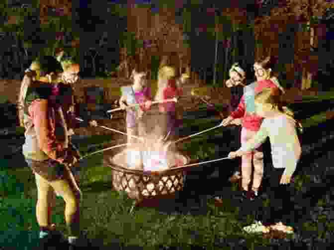 Girl Scouts Sitting Around A Campfire, Smiling And Laughing Deep Creek Or Bust: A Memoir Of Girl Scout Camp