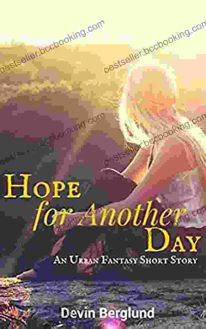 Hope For Another Day Urban Fantasy Short Story Book Cover: A Young Woman With Long Raven Hair Stands In The Foreground, Her Eyes Closed And Her Face Turned Towards The Light. The Background Is A Vibrant Cityscape, With Towering Skyscrapers And Bustling Streets. Hope For Another Day Urban Fantasy Short Story