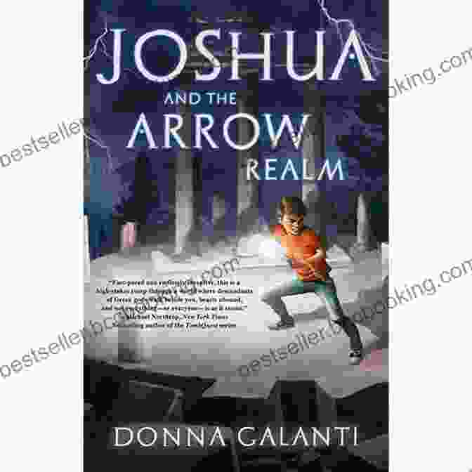 Joshua And The Arrow Realm Lightning Road Book Cover Featuring A Boy With A Bow And Arrow In A Magical Forest Joshua And The Arrow Realm (Lightning Road 2)