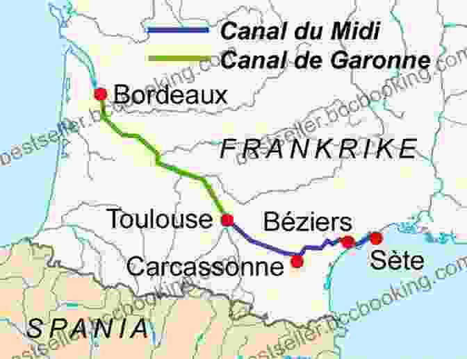 Map Of The Canal De La Garonne Cycling The Canal De La Garonne: From Bordeaux To Toulouse (Cicerone Cycling Guides)