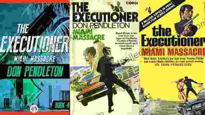 Miami Massacre The Executioner Book Cover With A Bloody Executioner's Axe Miami Massacre (The Executioner 4)