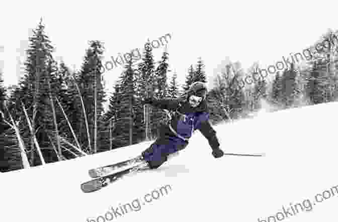 Skier Executing A Snowplow Maneuver: Skis Angled Into A V Shape Teaching Beginners To Ski: A Beginners Guide To Skiing Safely Having Fun On The Ski Slopes