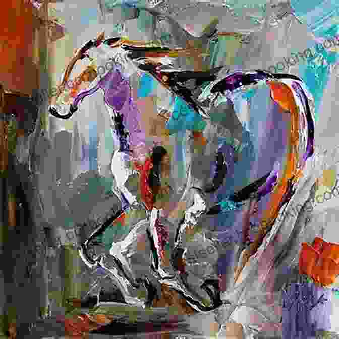 Tracing The Horse Book Cover, Featuring A Vibrant, Abstract Painting Of A Galloping Horse Against A Textured Background Tracing The Horse (New Poets Of America 43)