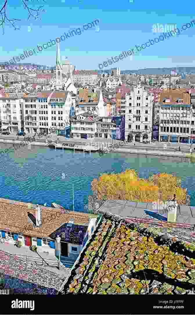 Zurich Cityscape With The Limmat River And Snow Capped Mountains DK Eyewitness Switzerland (Travel Guide)
